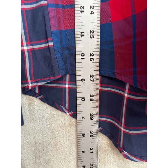 Tommy Hilfiger Tommy Tartan Men's Large Plaid Custom Fit Embroidery Casual - Picture 6 of 11